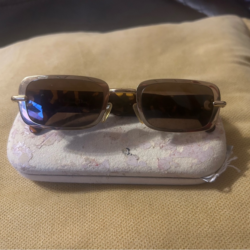 Christian Dior vintage Eva sunglasses gold frame 1990-1999